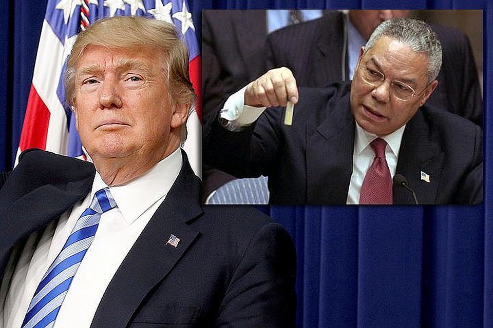 Дональд Трамп не далеко ушел от Колина Пауэлла в своей внешнеполитической несдержанности. ФОТО REUTERS + whitehouse.gov