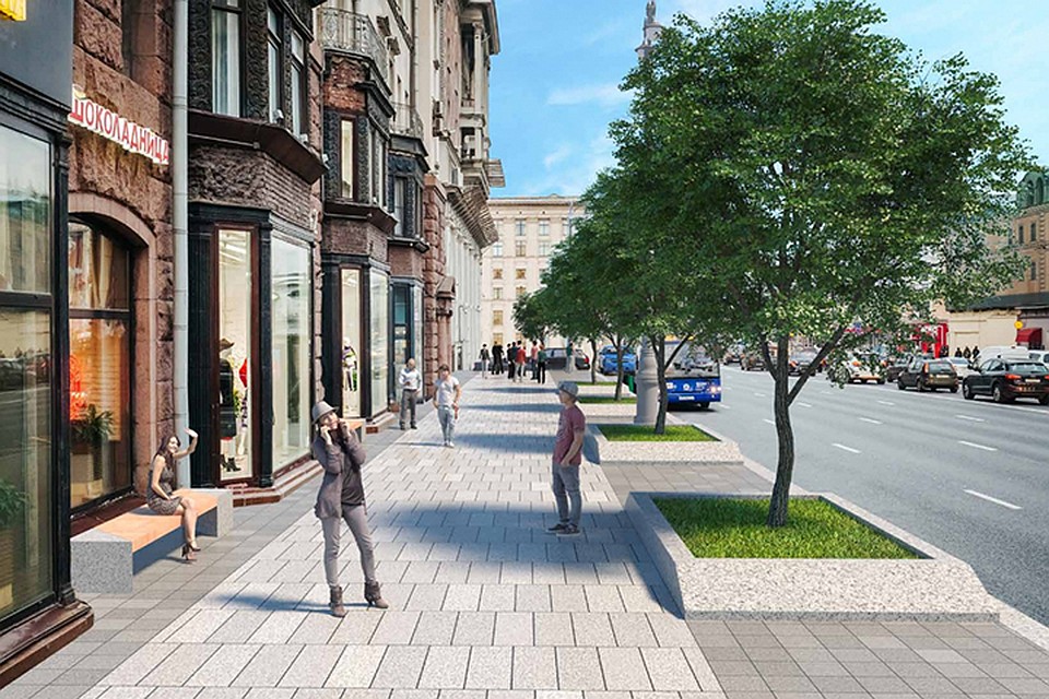 Там, где позволит ширина тротуара, высадят липы-крупномеры высотой 8 - 9 метров