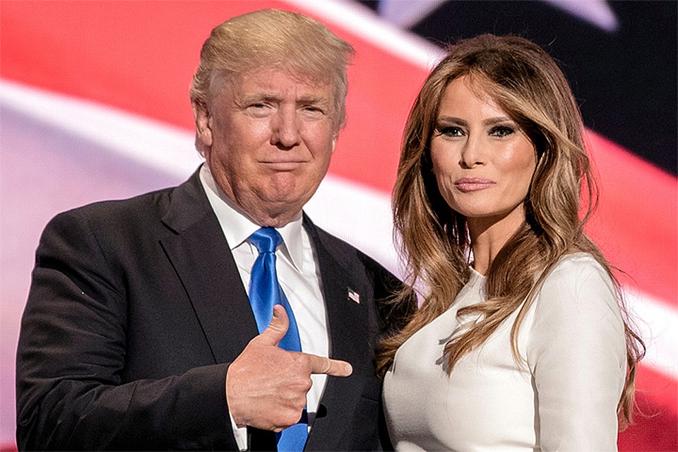 Дональд Трамп с женой Меланией.