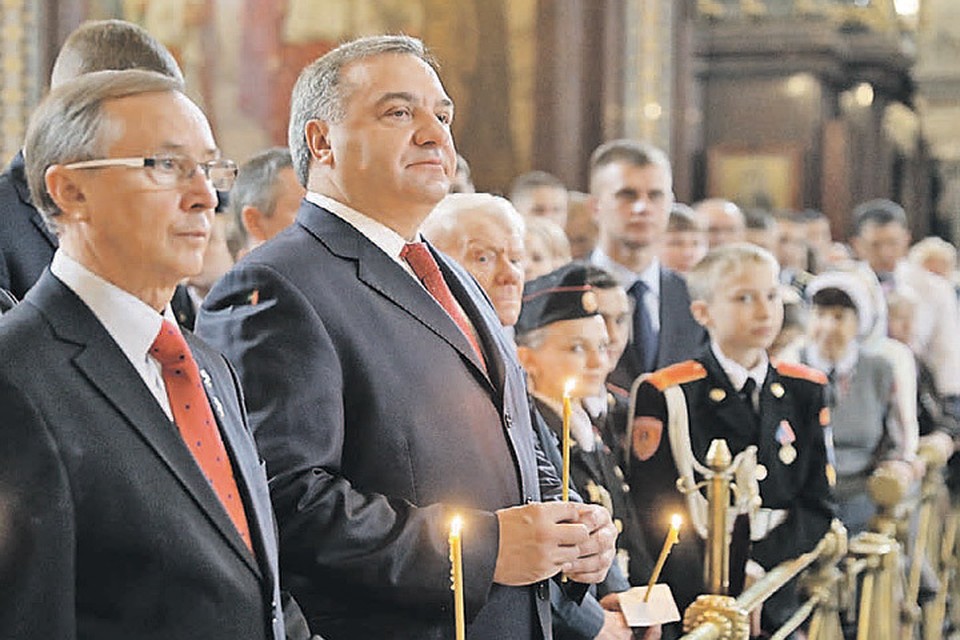На торжественной литургии в храме Христа Спасителя. Фото Михаил ПОЧУЕВ