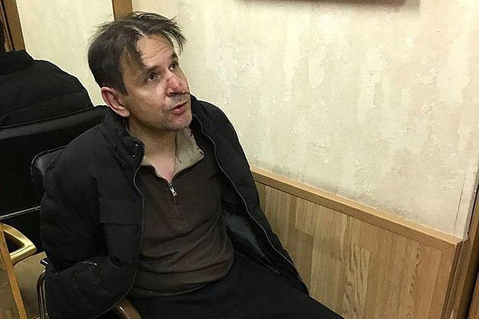 Напавший с ножом на Татьяну Фельгенгауэр. Фото: "Эхо Москвы"