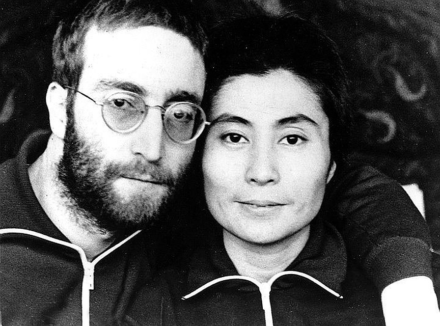 Джон Леннон и Йоко Оно в 1970 году