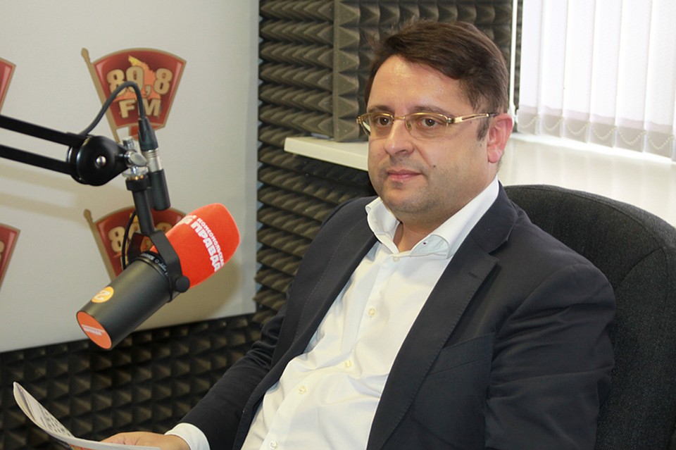 Владислав Крюков в студии радио "Комсомольская правда Ростов"