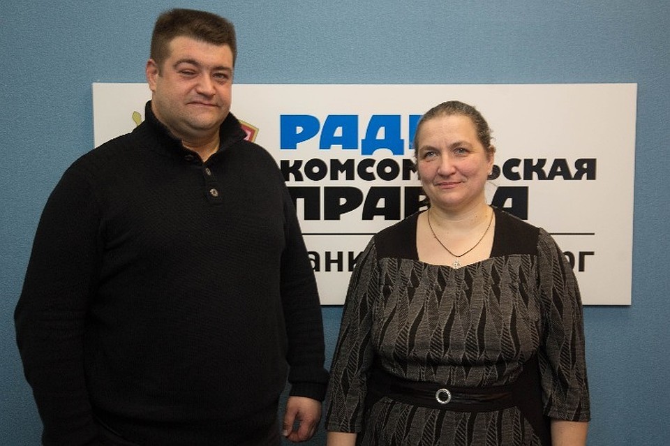 Светлана Данилова, Олег Ильющенков в студии радио «Комсомольская Правда в Петербурге»