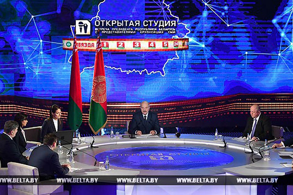 10 апреля Лукашенко встречается с представителями государственных СМИ. Фото: БелТА.