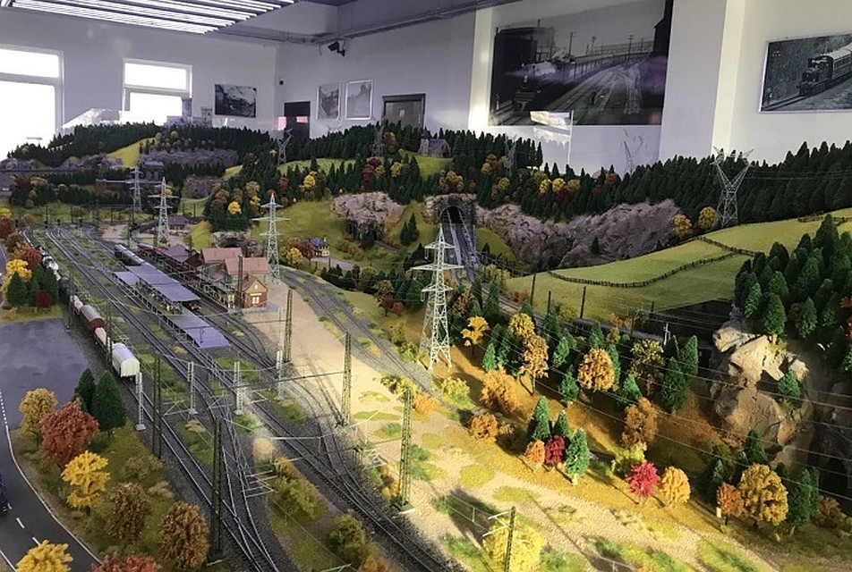 Вот такая диорама железной дороги установлена в Кишиневе. Фото: afisha.md