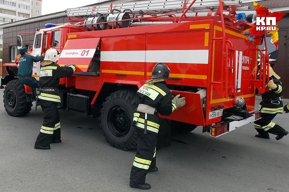 Пожар потушили за полчаса