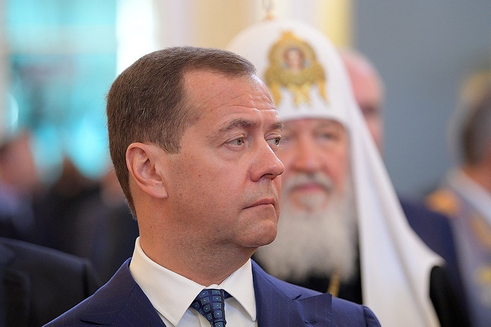 Дмитрий Медведев на церемонии инаугурации президента РФ Владимира Путина