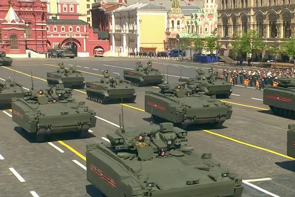 Механизированная колонна на параде Победы 9 мая 2018 года в Москве