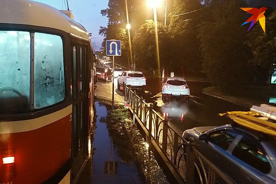 Ливень в Краснодаре. Улица Московская