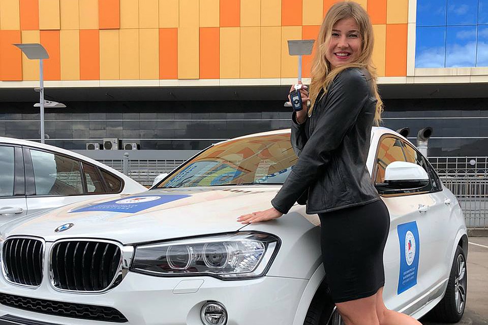 Ольга получила авто за победу на дистанции на Альтернативных играх. Фото: из личного архива Ольги Фаткулиной.