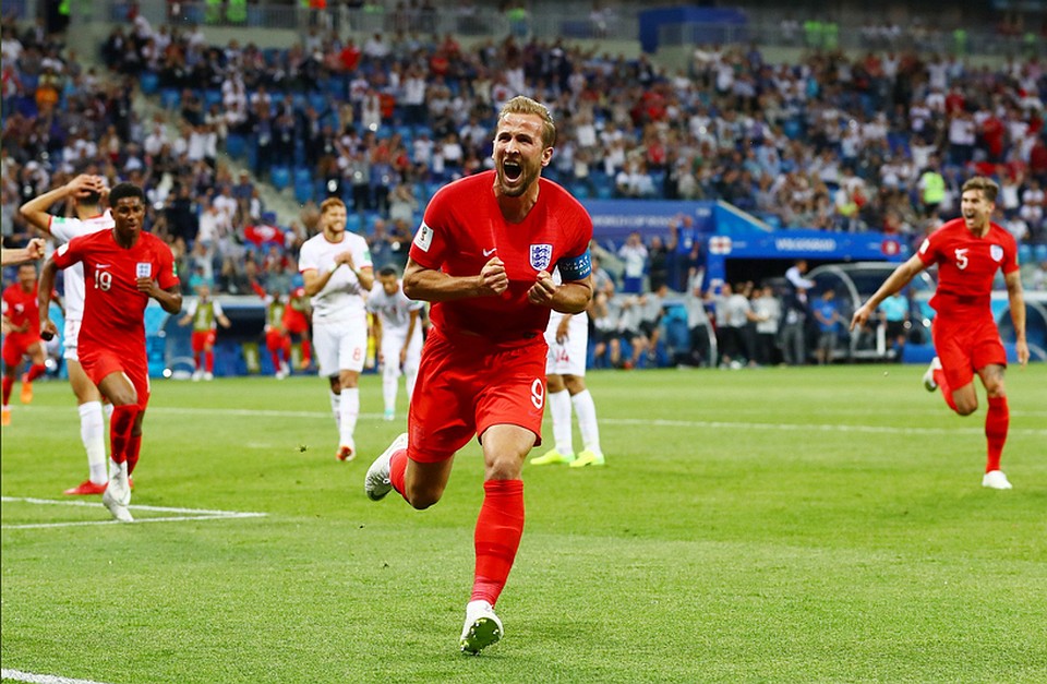 Гарри Кейн - автор дубля в сегодняшнем матче. Фото: https://twitter.com/England.