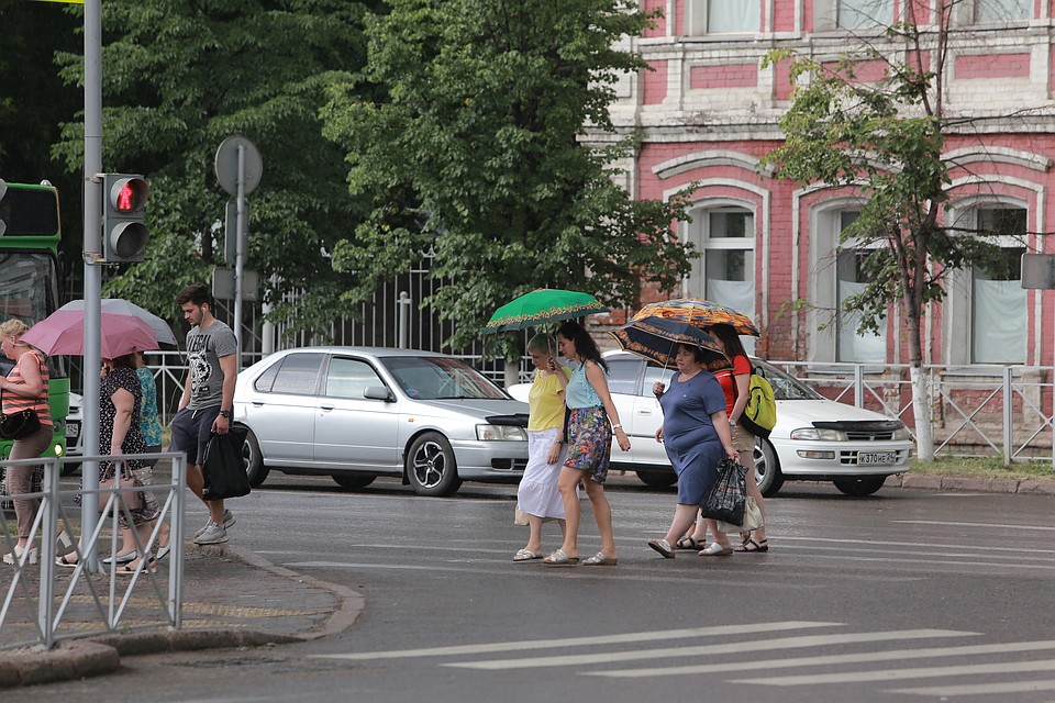 Долгожданный дождь прошел в основном в центре города