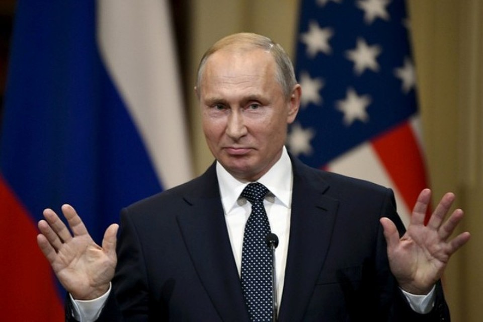 Президент России Владимир Путин на пресс-конференции по итогам переговоров с американским коллегой Дональдом Трампом в Хельсинки