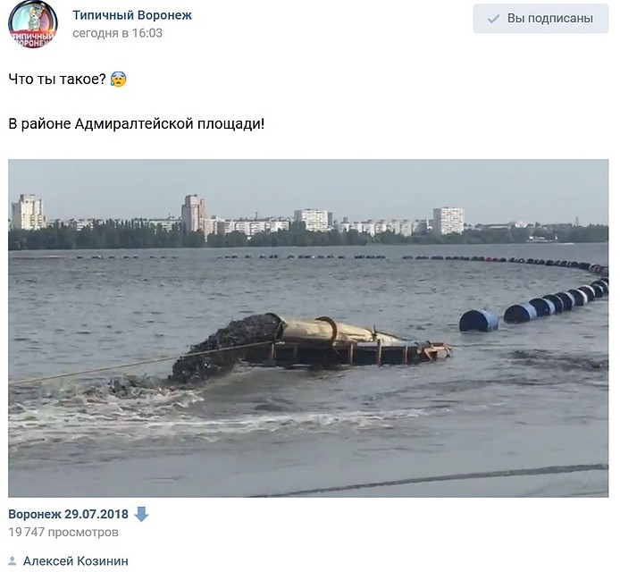 Скриншот поста в "Типичном Воронеже"