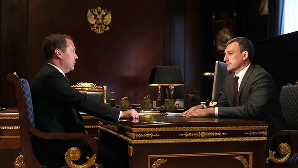 Встреча с временно исполняющим обязанности губернатора Амурской области Василием Орловым. Фото: government.ru
