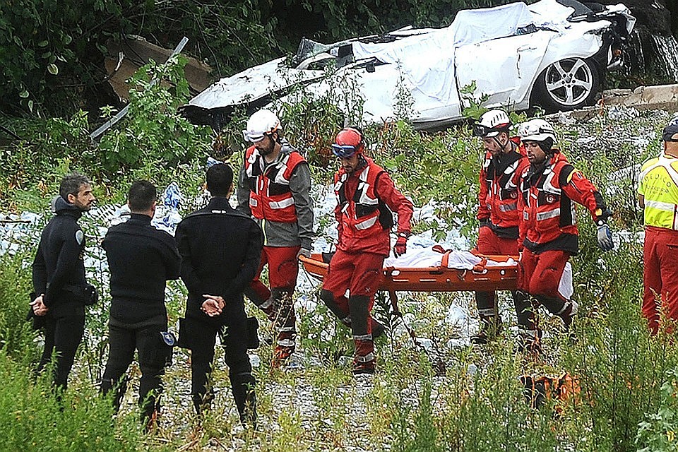 В Генуе погиб 31 человек в результате обрушения моста