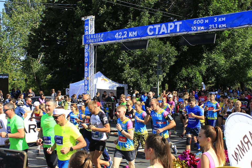 Дистанция в 10 км была самой многолюдной