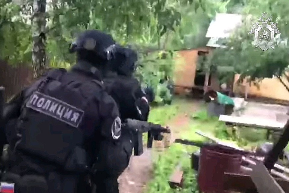 Кадр из видеоролика о задержании бандитов.