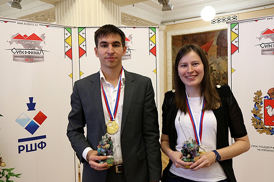 Дмитрий Андрейкин и Наталья Погонина - чемпионы России по шахматам. Фото: ruchess.ru