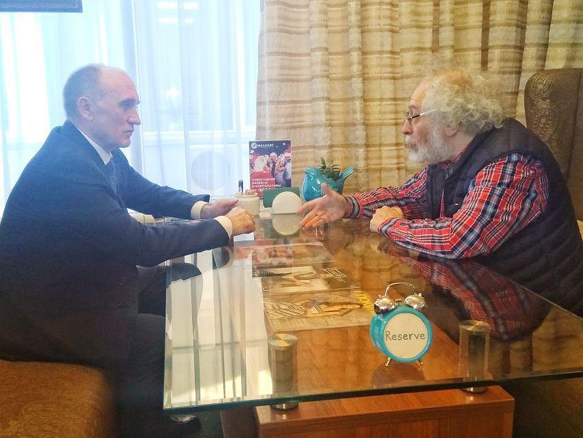 Борис Дубровский и Алексей Венедиктов. Фото: Дмитрий Федечкин