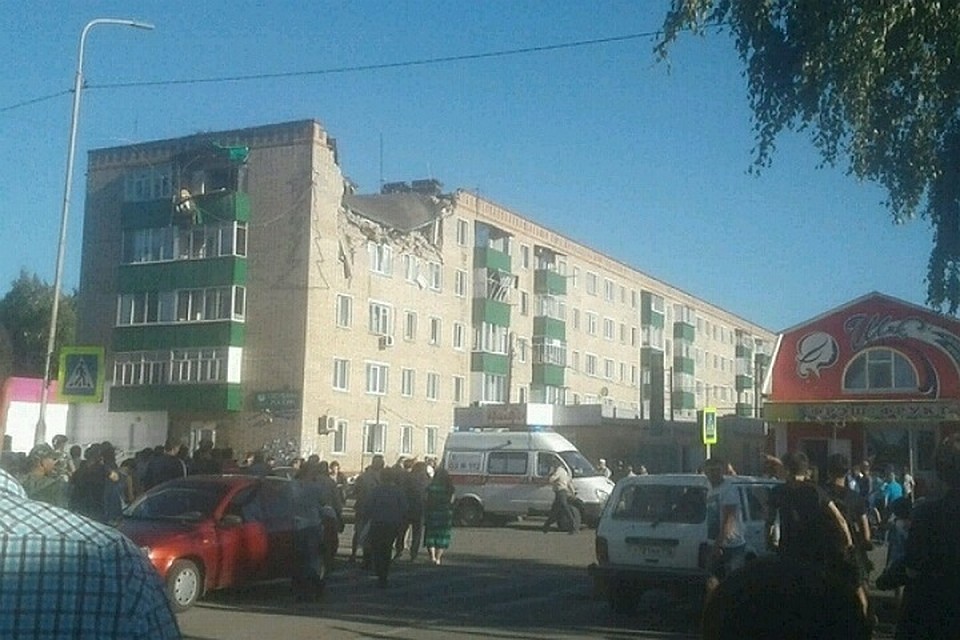 Так дом выглядел после взрыва.