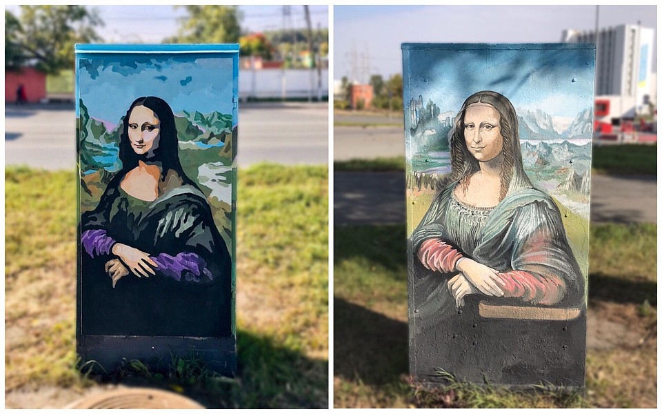 Один портрет более акварельный, а второй - реалистичный. Фото: «Челябинский урбанист»