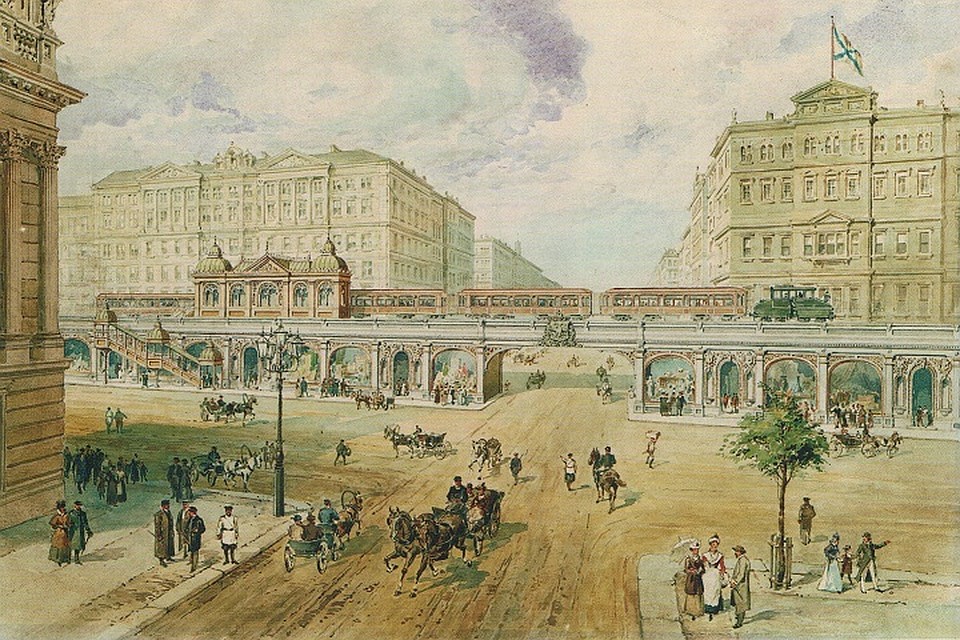 В Петерьбурге вспомнили проект надземного метро 100-летней давности. Фото: @spbmetropolitan/Государственный музей истории Санкт-Петербурга