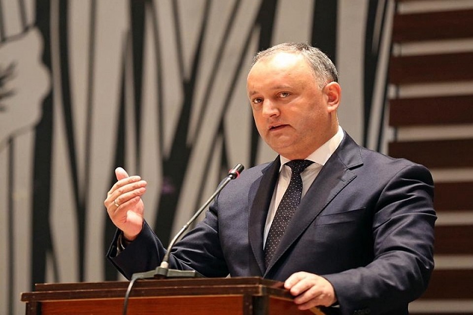 Президент Молдовы Игорь Додон выступил на Молдо-Российском экономическом форуме «Новые горизонты сотрудничества» (Фото: президентура РМ).