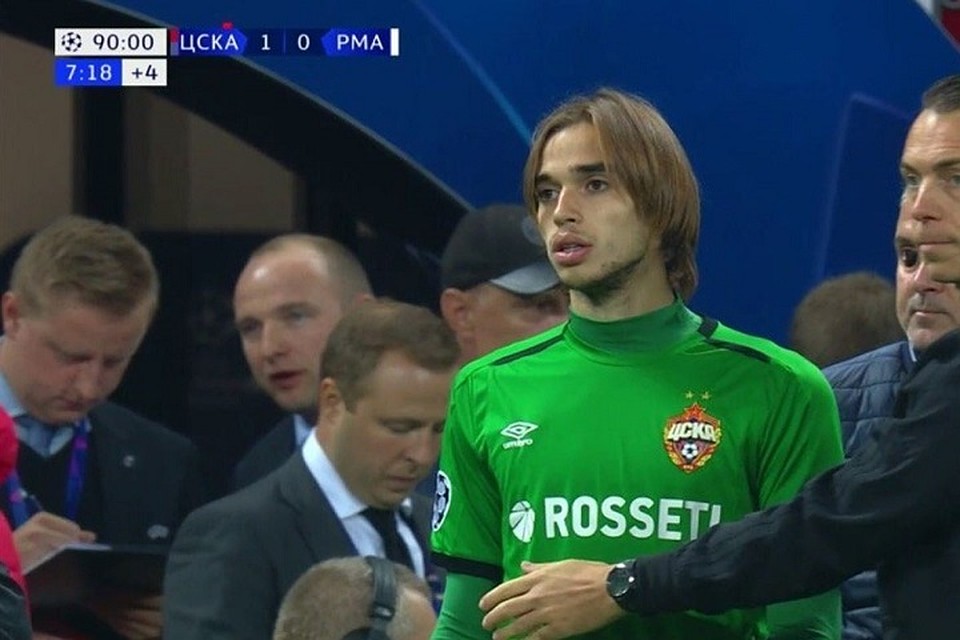 Георгий Кырнац дебютировал за ЦСКА в матче с мадридским "реалом" (Фото: sports.ru).