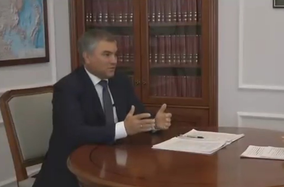 Вячеслав Володин рассказал о новом благотворительном проекте. Кадр из видео