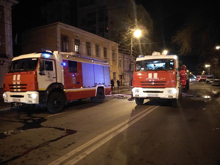 Пожар тушили три часа