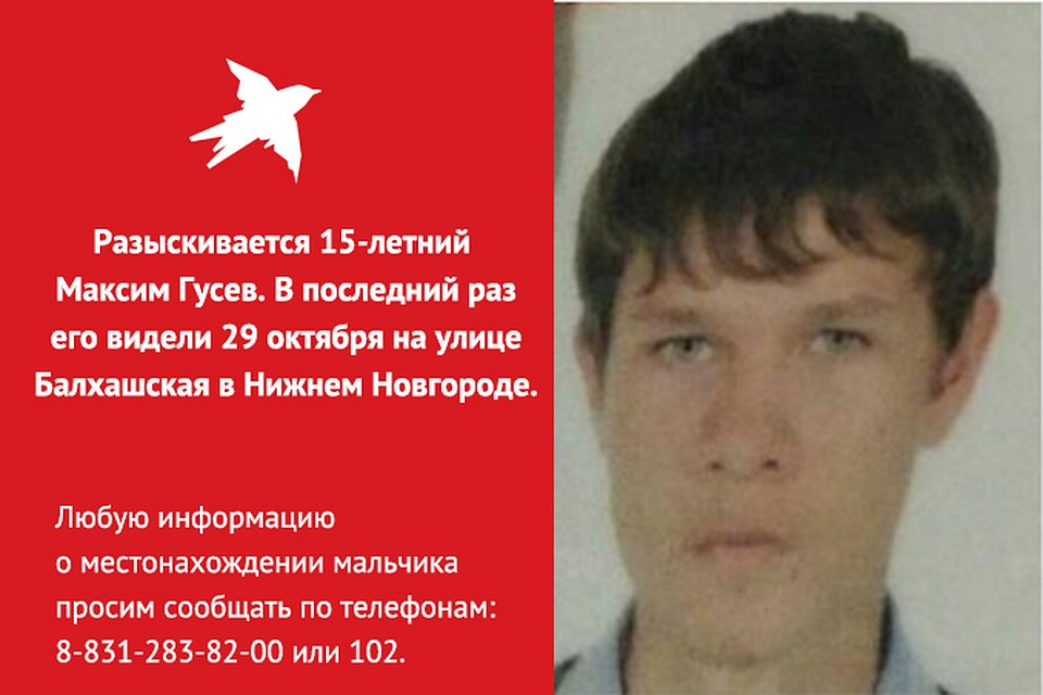Волонтеры просят помощи в поисках 15-летнего Максима Гусева