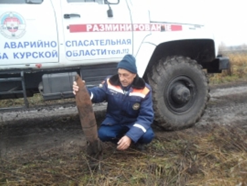 Опасный боеприпас вывезли на полигон
