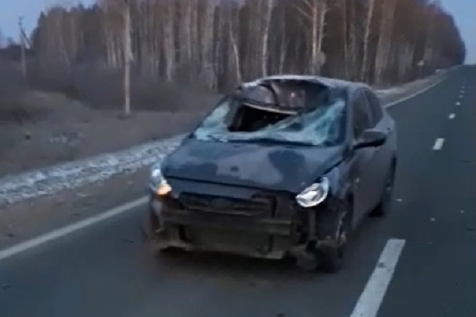 Водитель машины родился в рубашке - удар пришелся на пассажирское сидение.
