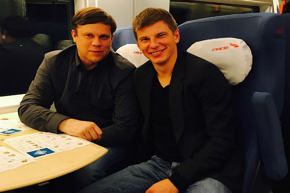 Радимов и Аршавин по пути из Петербурга в Москву. Фото: Instagram