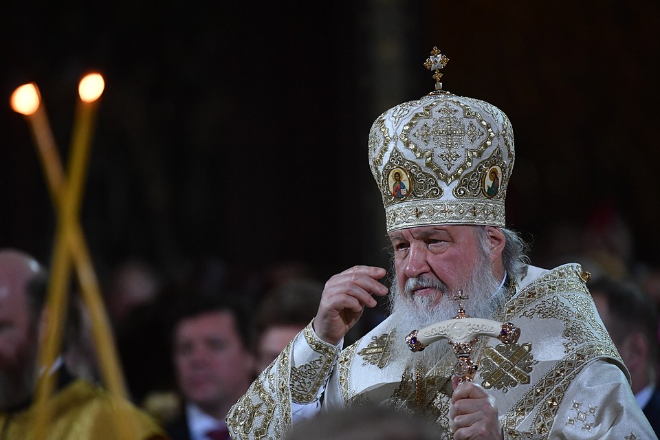 Патриарх возглавил службу в храме Христа Спасителя