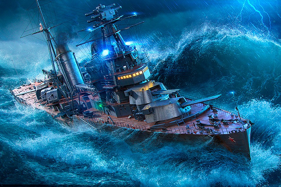 Нарисованный флот игры World of Warship можно рассматривать часами.
