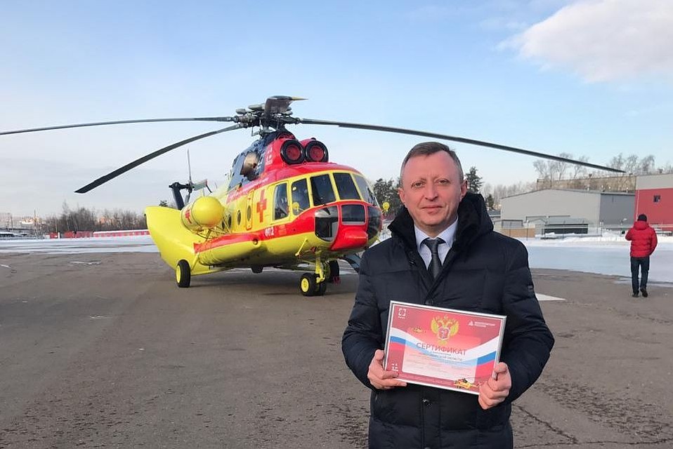 Сергей Нелюбов побывал на церемонии передачи вертолетов в Московской области. Фото: nso.ru