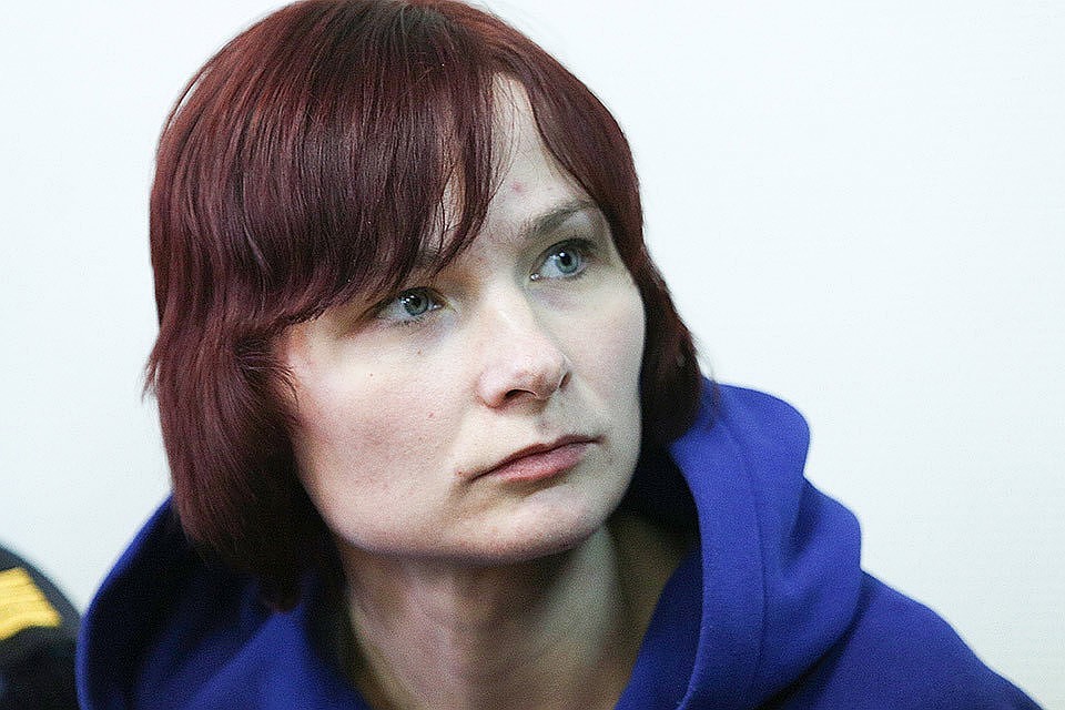 Надежда Куликова, оставившая шестилетнего сына ночью в зимнем лесу, в Пресненском суде города Москвы. Фото Зыков Кирилл / АГН Москва