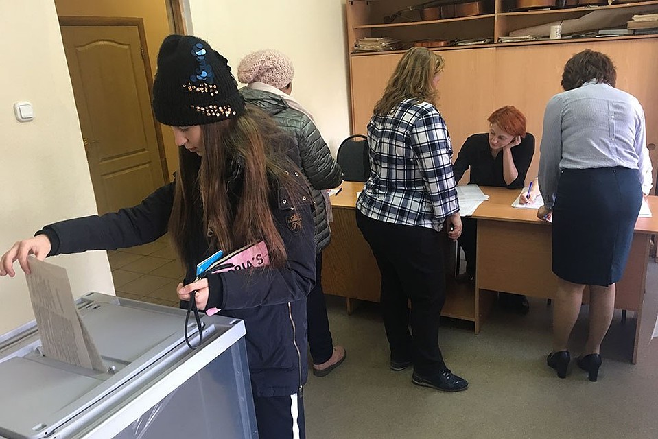 В городе работало 22 участка для голосования.