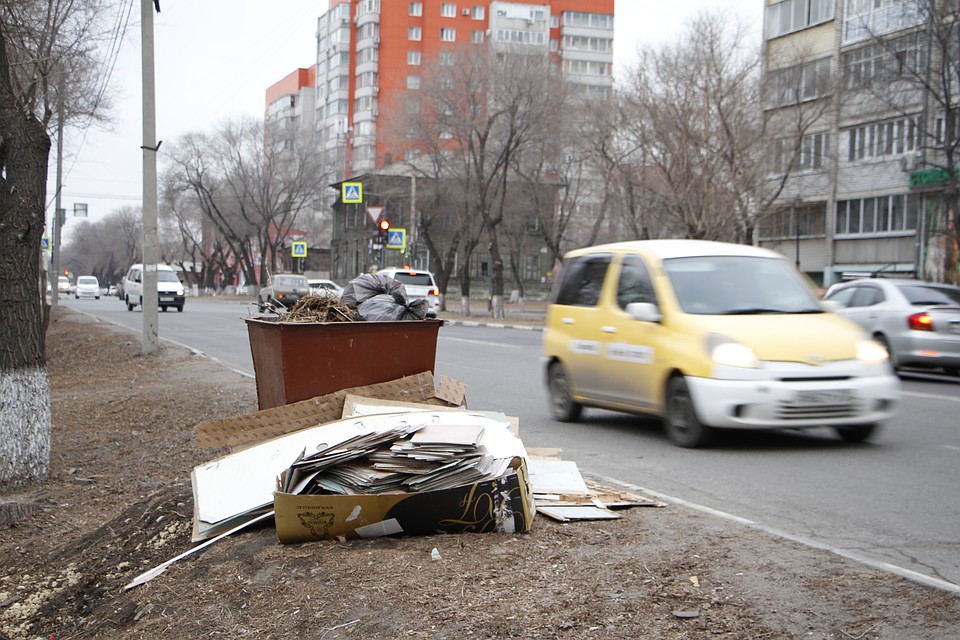 Страшного мусорного коллапса в Благовещенске не случилось, но и нельзя сказать, что все проходит без сучка и задоринки. Фото: Анатолий ЛЕВСКОЙ