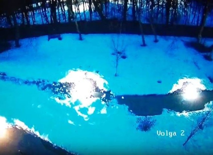 Вспышка попала на камеры видеонаблюдения