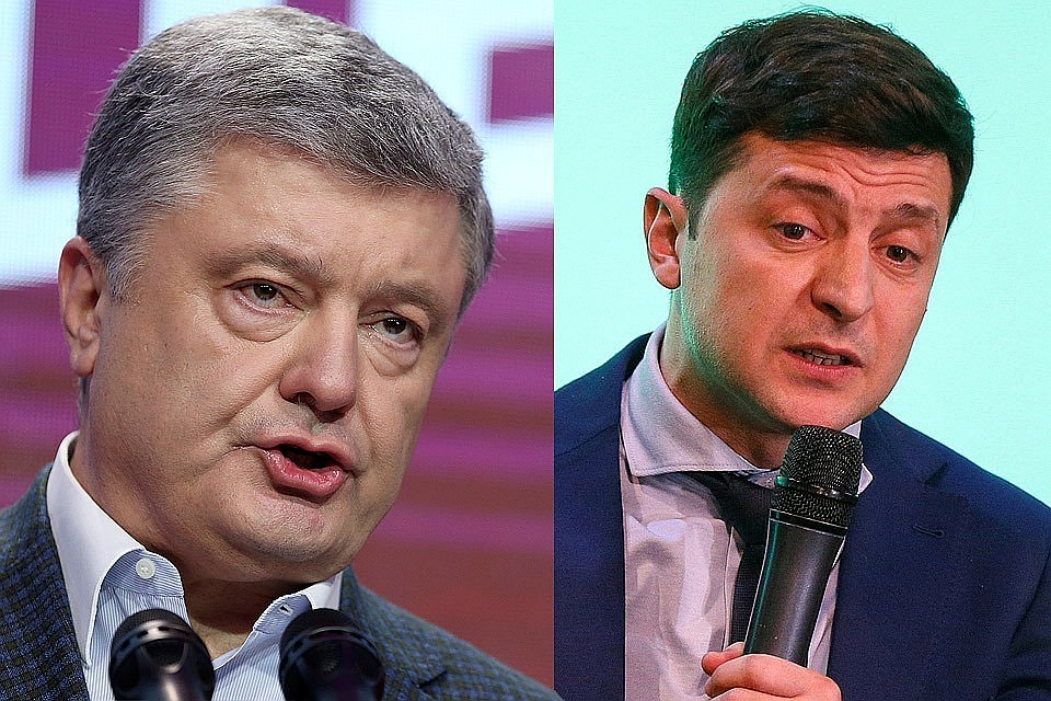 Кандидаты в президенты Украины Петр Порошенко и Владимир Зеленский