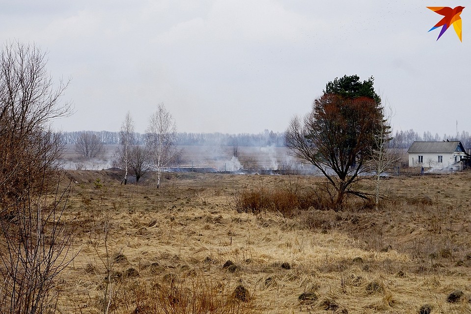 Добровольцы помогали тушить нежилой дом в орловской деревне