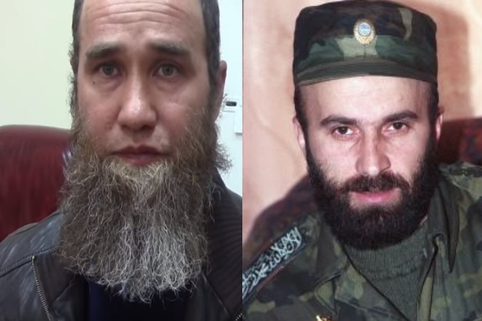 Один из задержанных (Тахир Бегельдиев) и Шамиль Басаев