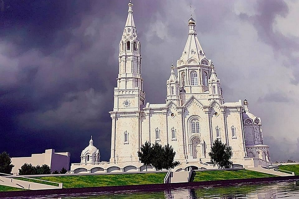 Эскиз храма на Стрелке. Фото: Владимир ВЛАДИМИРОВ
