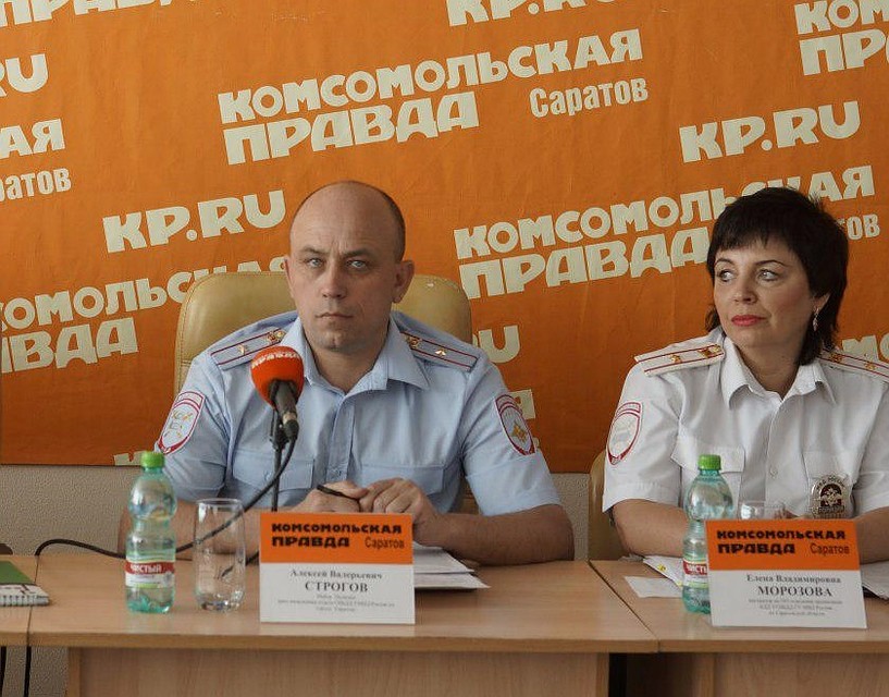 Алексей Строгов и Елена Морозова в пресс-центре "КП-Саратов"