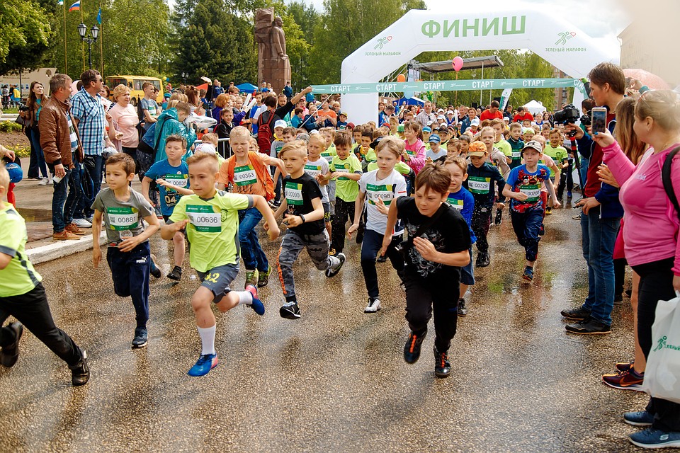 «Зеленый Марафон» прошел в День защиты детей, поэтому в забегах приняло участие немало юных спортсменов