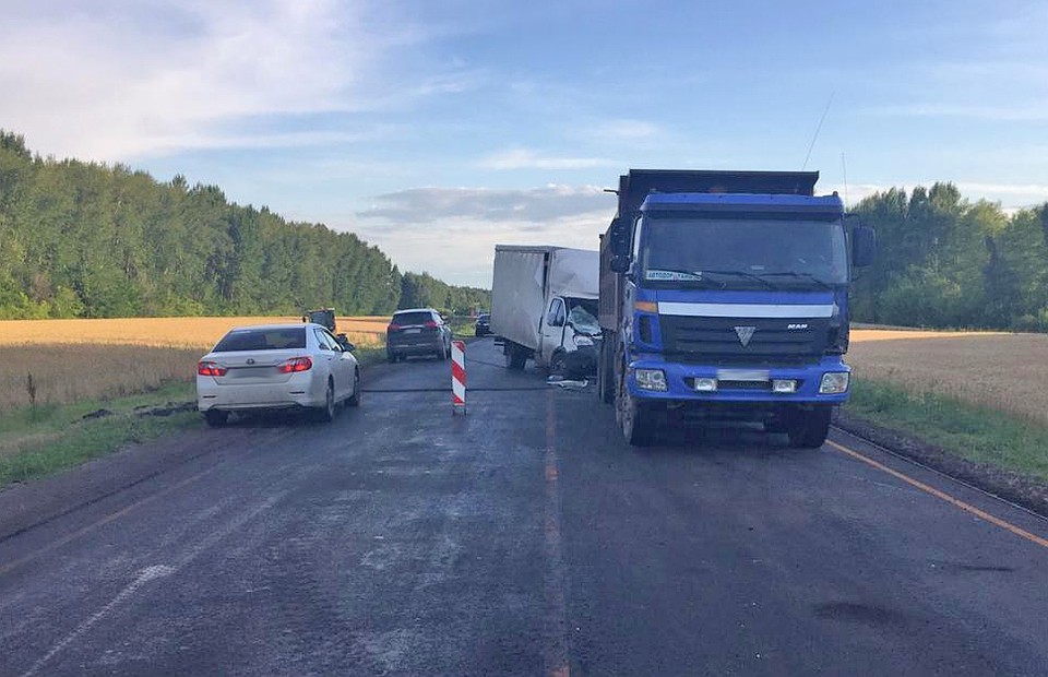 Водитель "Газели" въехал в грузовик